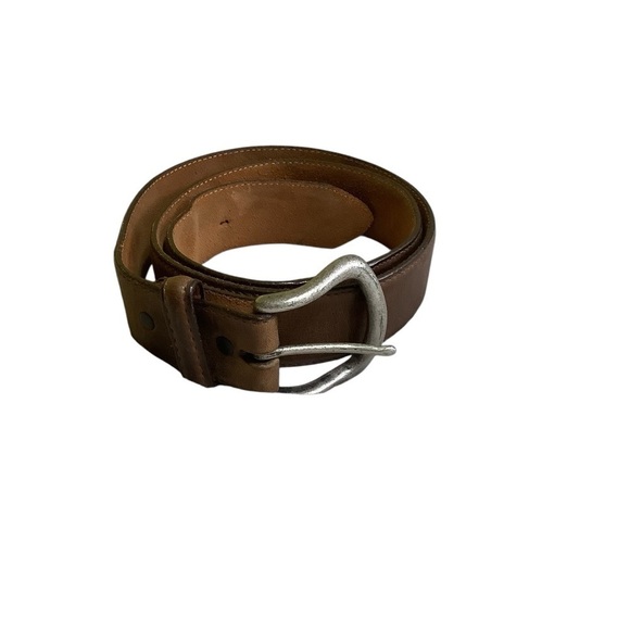 Justin Western Leather Belt Sz 34 Brown - Picture 1 of 9